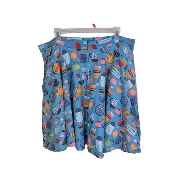 Eva Rose Women Skirt Fit & Flare Kitchenware Kitchy Pockets Size 1X - Picture 2 of 10